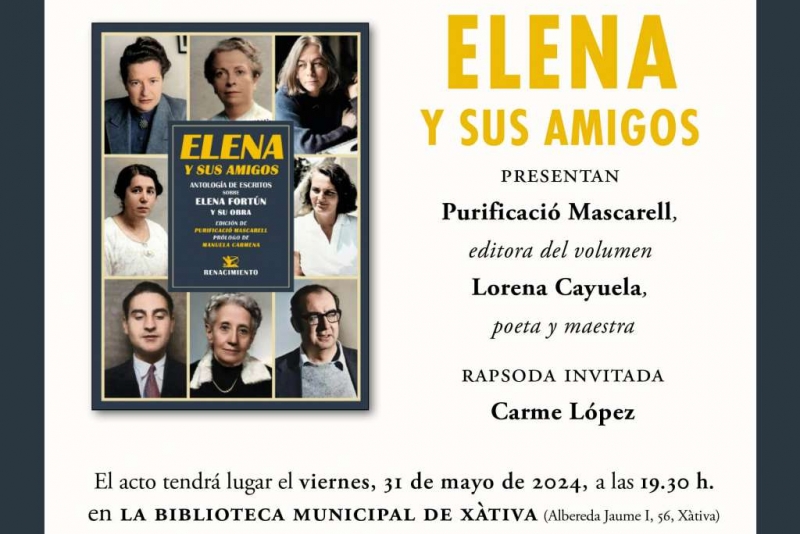 Presentación de 'Elena Fortún y sus amigos' en Xàtiva.