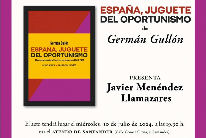 Presentación de 'España, jueguete del oportunismo' en Santander