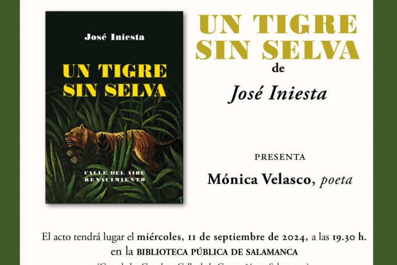 Presentación de 'Un tigre sin selva' en Salamanca.